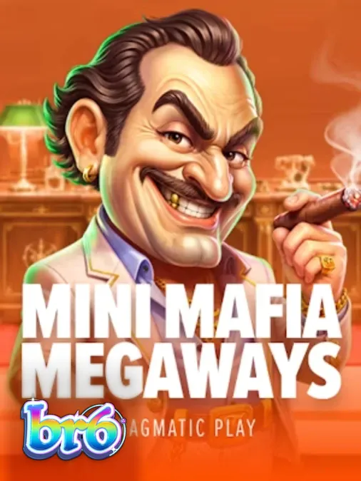 Interface do slot Mini Mafia Megaways com elementos de luxo e máfia